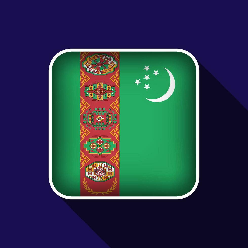 eben Turkmenistan Flagge Hintergrund Vektor Illustration