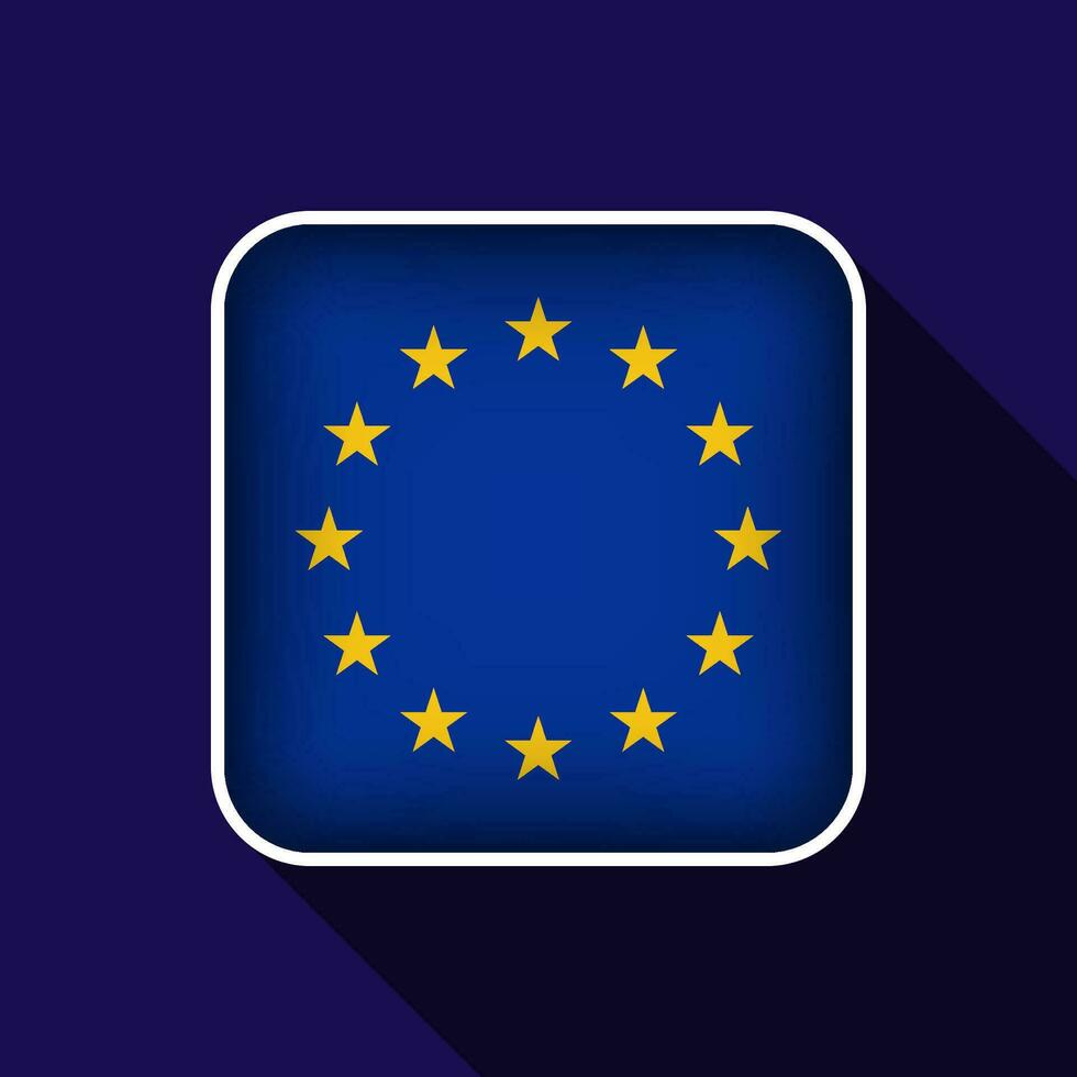 platt europeisk union flagga bakgrund vektor illustration