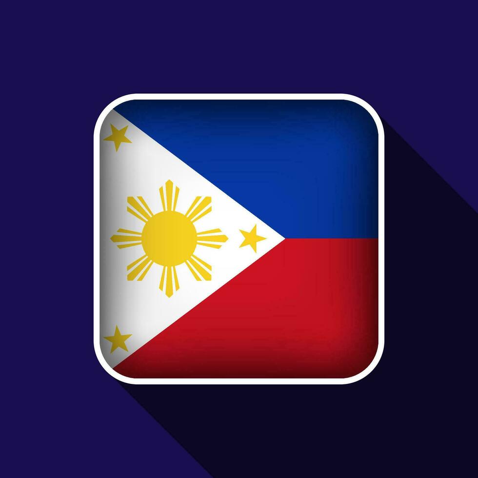 platt filippinerna flagga bakgrund vektor illustration