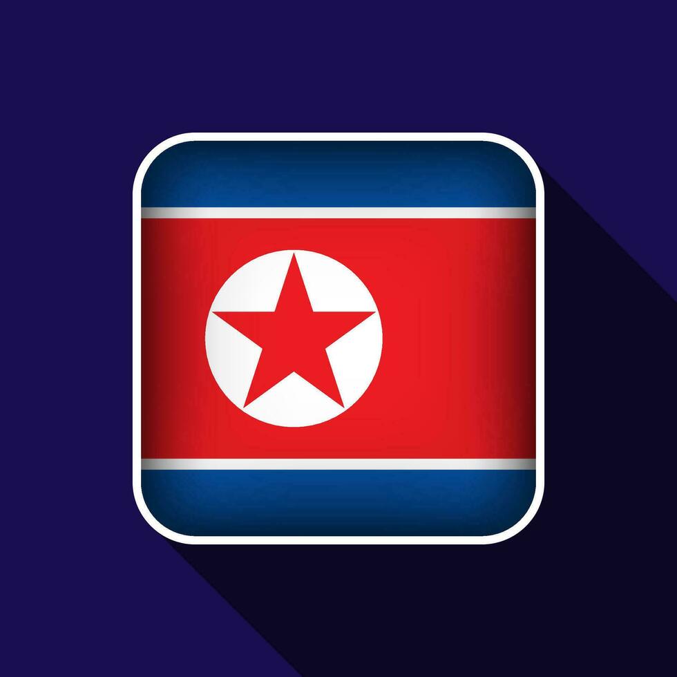 platt norr korea flagga bakgrund vektor illustration