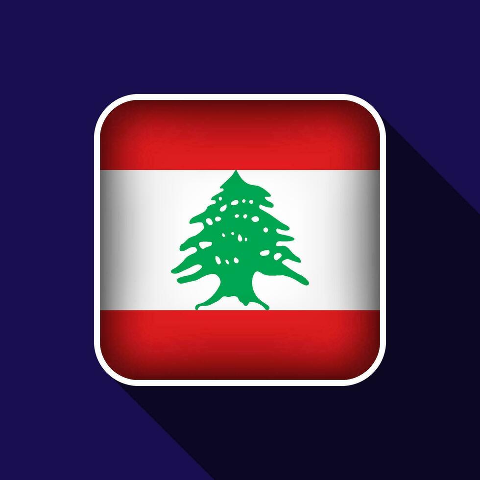 eben Libanon Flagge Hintergrund Vektor Illustration