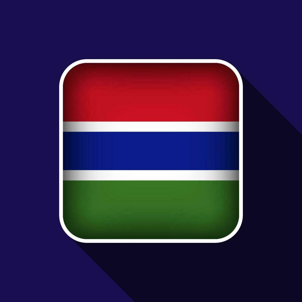 eben Gambia Flagge Hintergrund Vektor Illustration