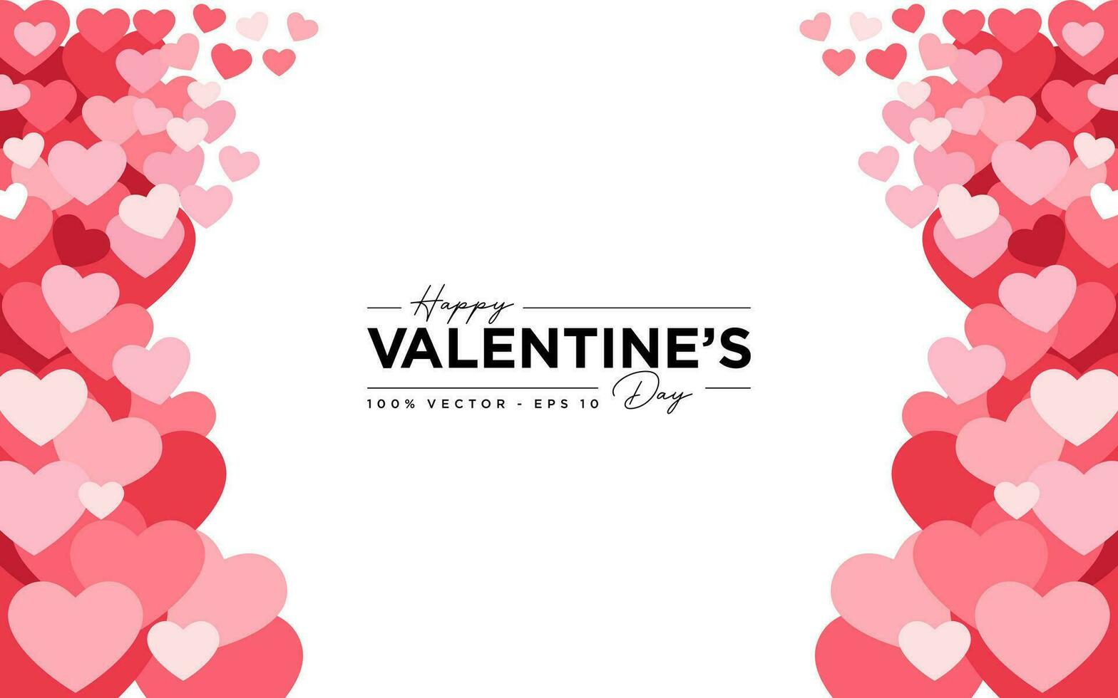 modern Hintergrund von Valentinstag Tag, Romantik, Herzen, Design Vektor Vorlage editierbar und der Größe veränderbar eps 10