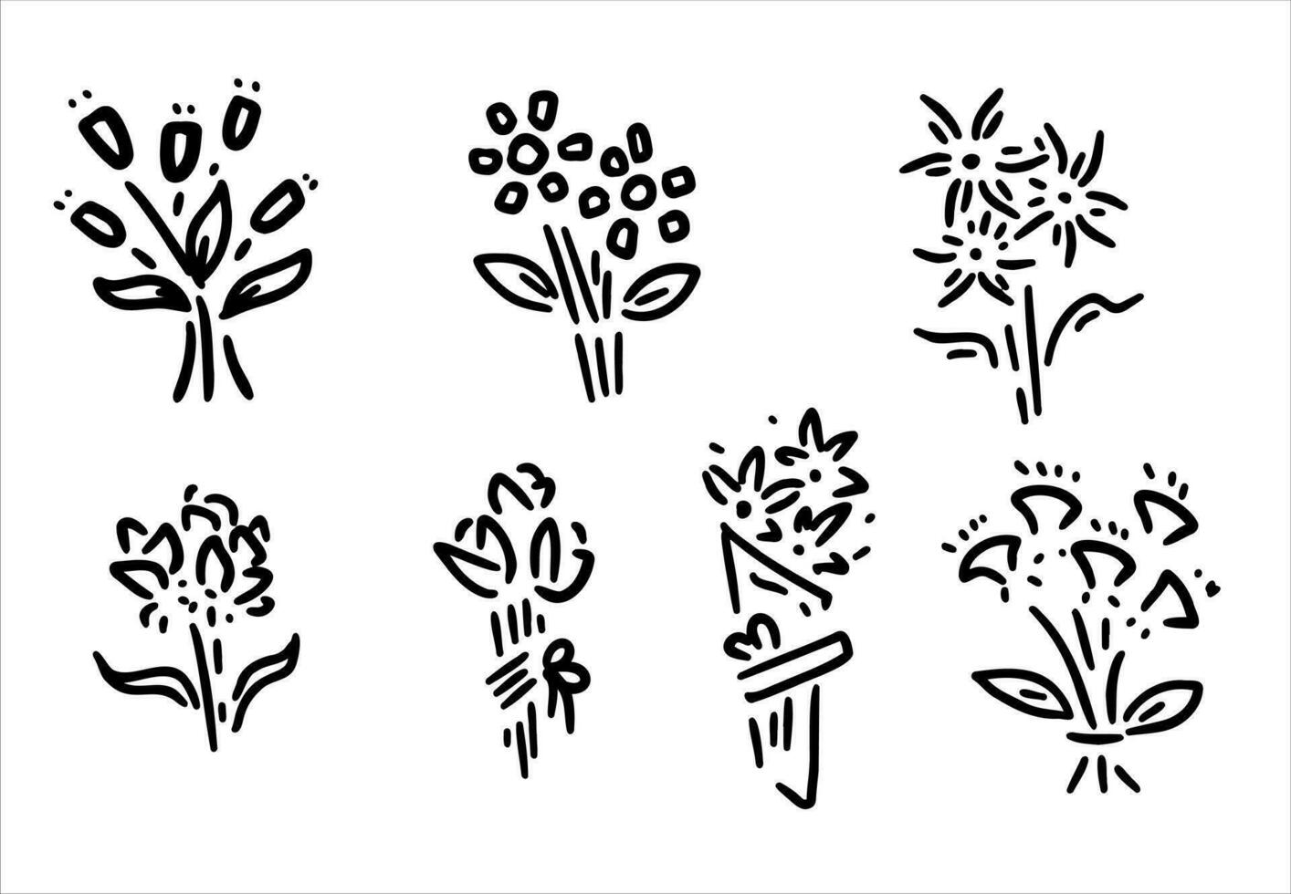 årgång blomma skiss. blommig linocut illustration. blomma och vår dekoration. ört bläck silhuett element. vektor