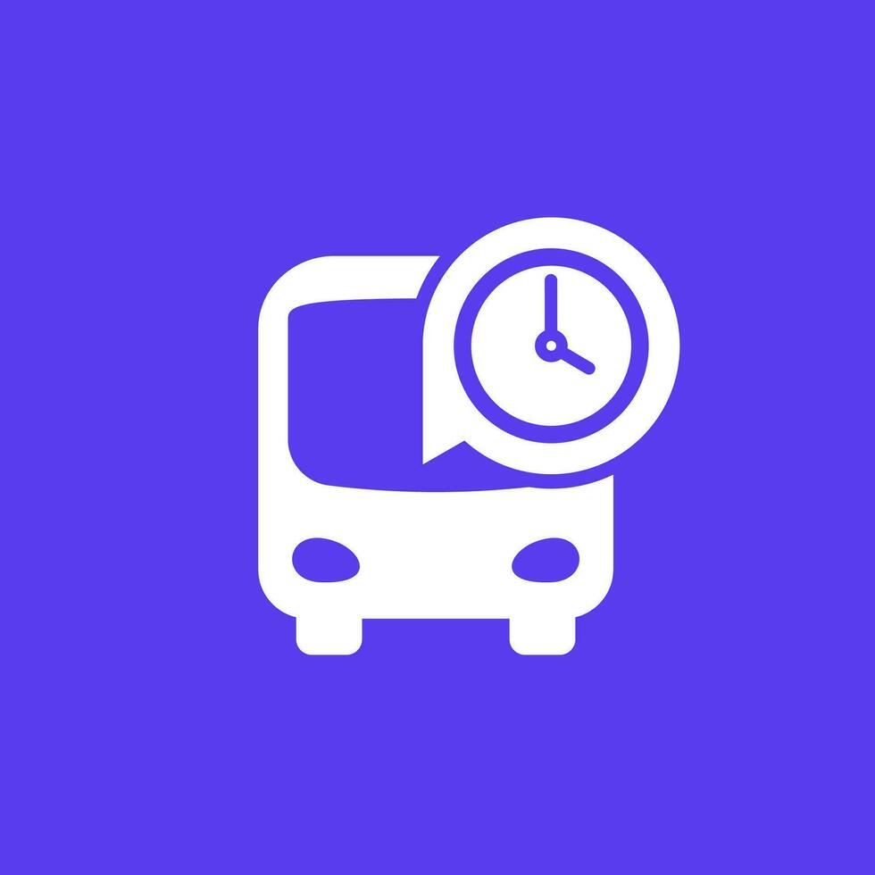 Bus Zeitplan, Zeit Symbol Vektor