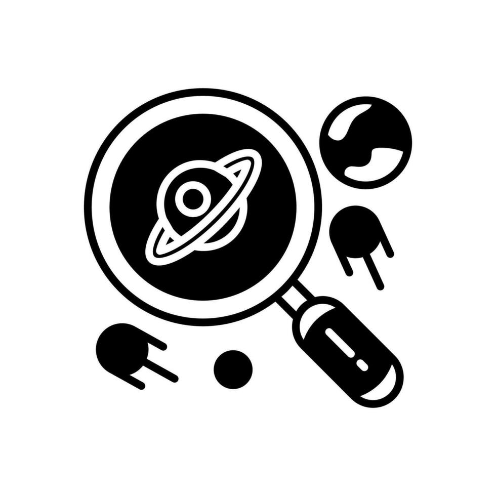 Forschung Planet Symbol im Vektor. Illustration vektor