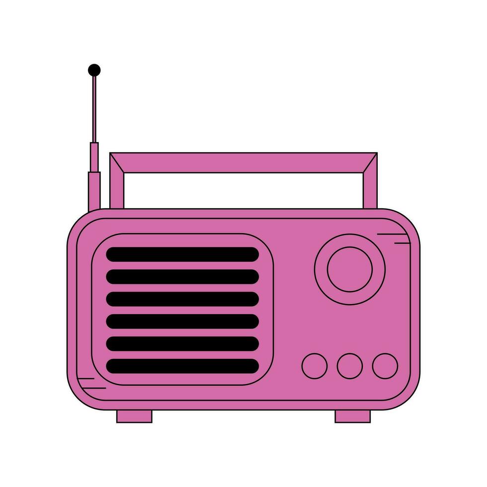 retro radio symbol isolerat vektor illustration grafisk design vektor illustration grafisk design