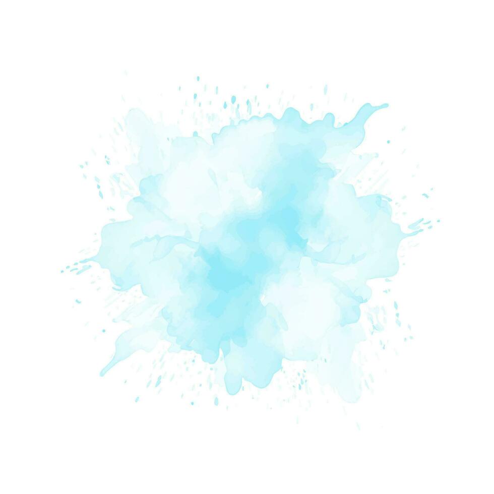 abstrakt mönster med blå vattenfärg moln. cyan vattenfärg vatten fräck stänk textur vektor