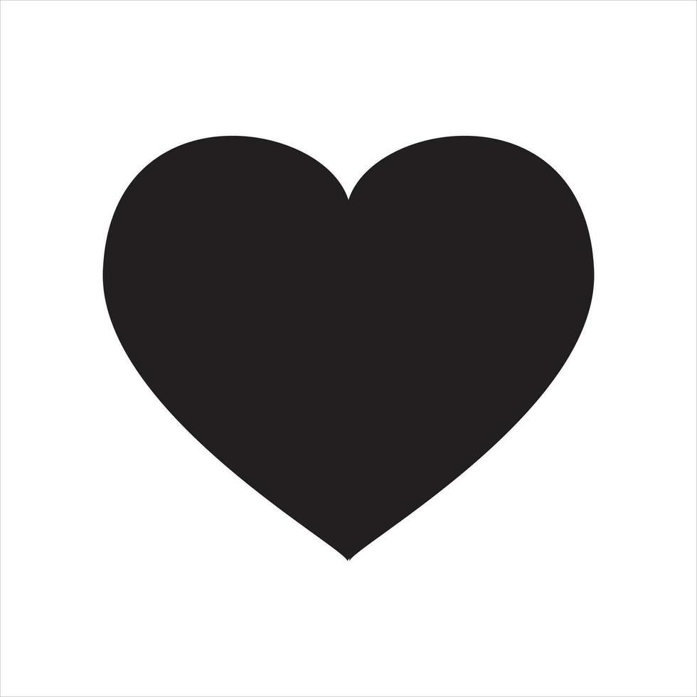 hjärta ikon vektor. hjärtans dag tecken, isolerad på vit bakgrund. vektor