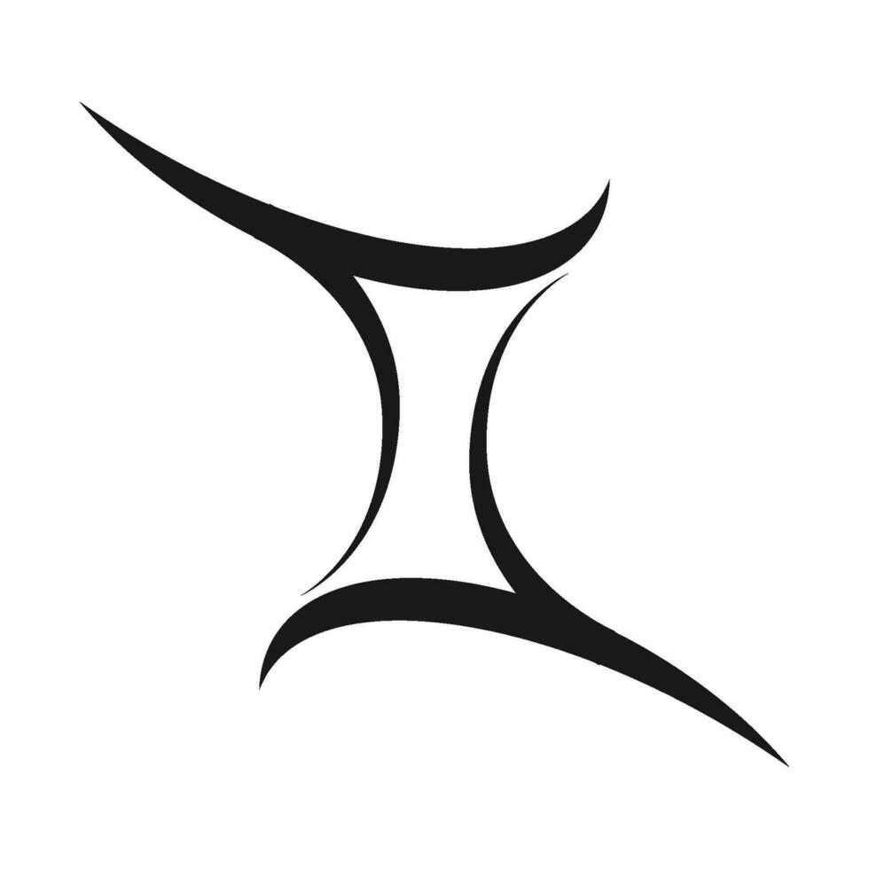 zodiaken stjärna ikon gemini symbol vektor