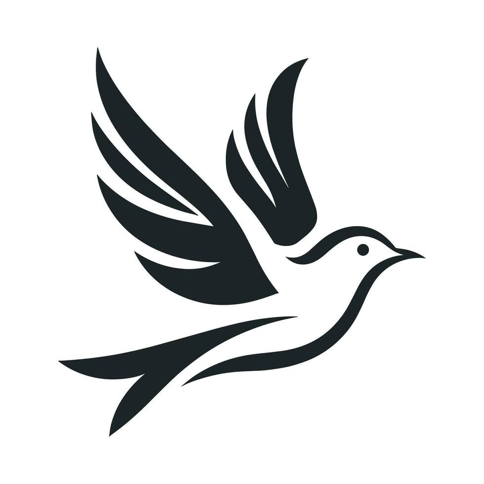 Vogel-Logo-Design-Vektor-Illustration vektor