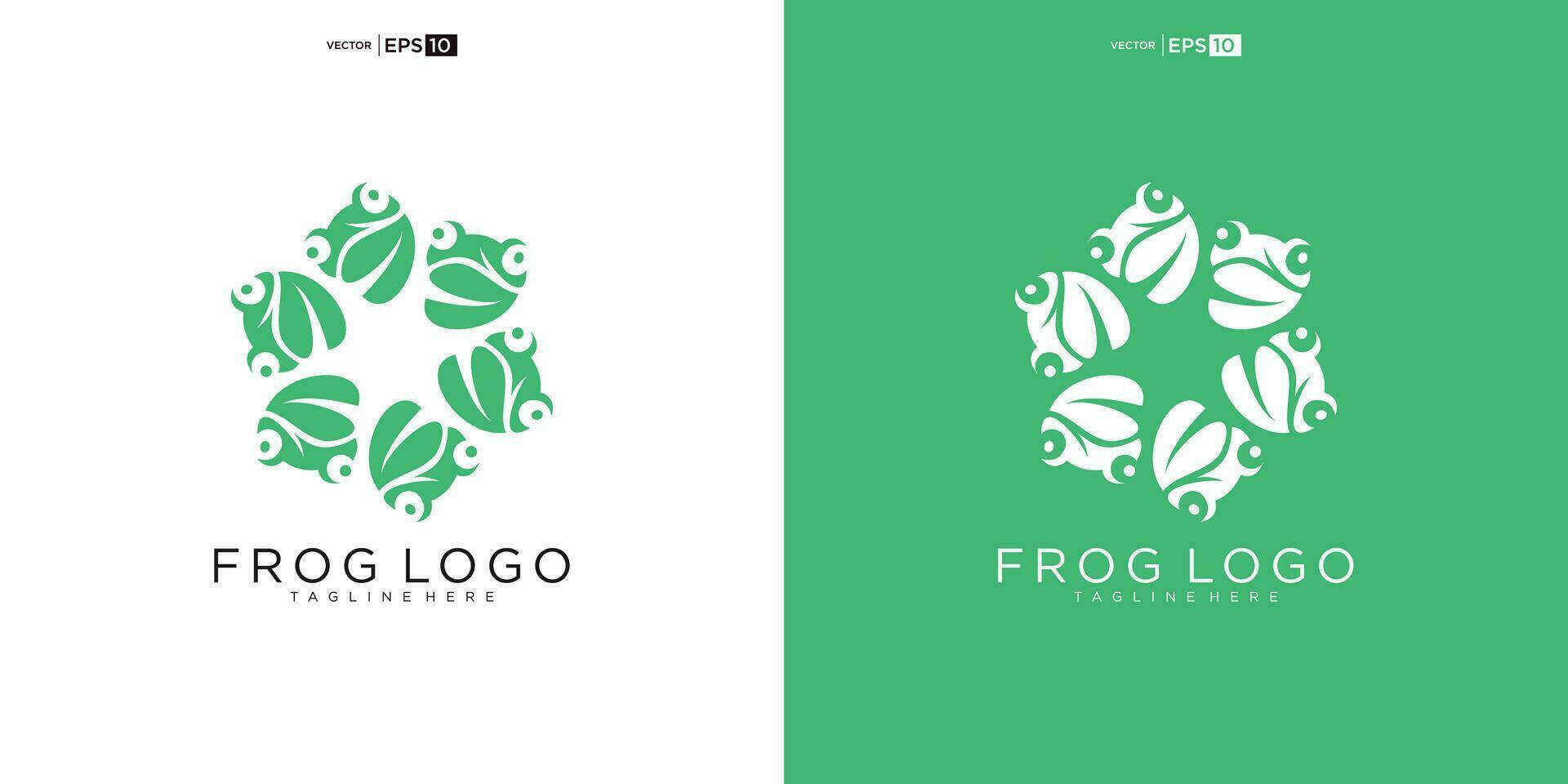 Frosch Logo Design Konzept. einfach Frosch Silhouette Logo Vorlage vektor
