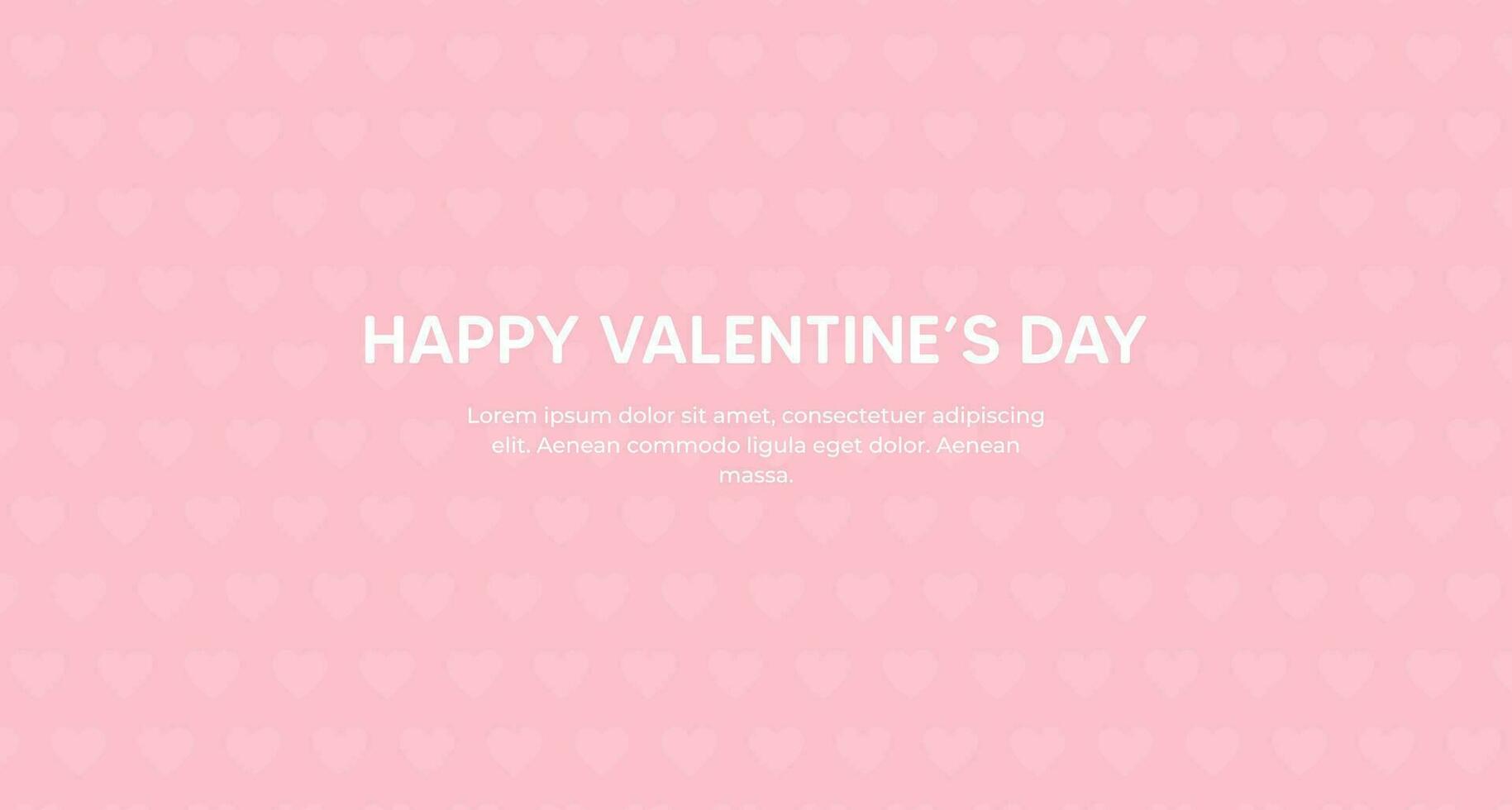 Rosa Hintergrund mit Herz Motiv. glücklich Valentinstag Tag. dekorativ Urlaub Banner, Poster, romantisch Flyer. vektor