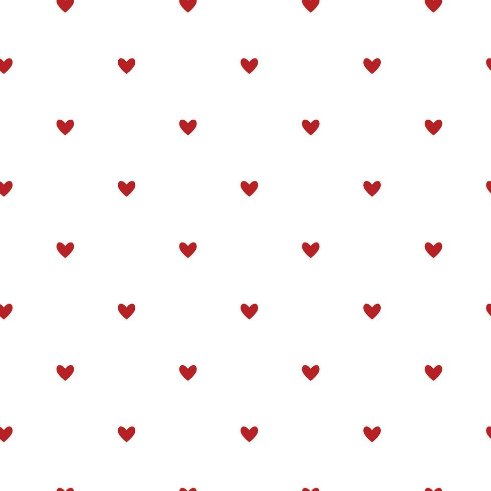 sömlös röd hjärtan mönster på vit bakgrund, valentines mönster bakgrund gåva omslag vektor