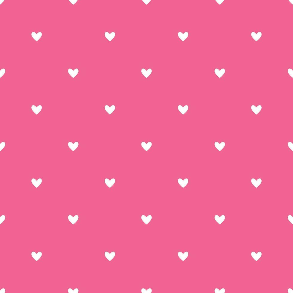 Valentinsgrüße nahtlos Muster mit Herzen, Weiß Herzen Muster auf Rosa Hintergrund, Geschenk Verpackung vektor