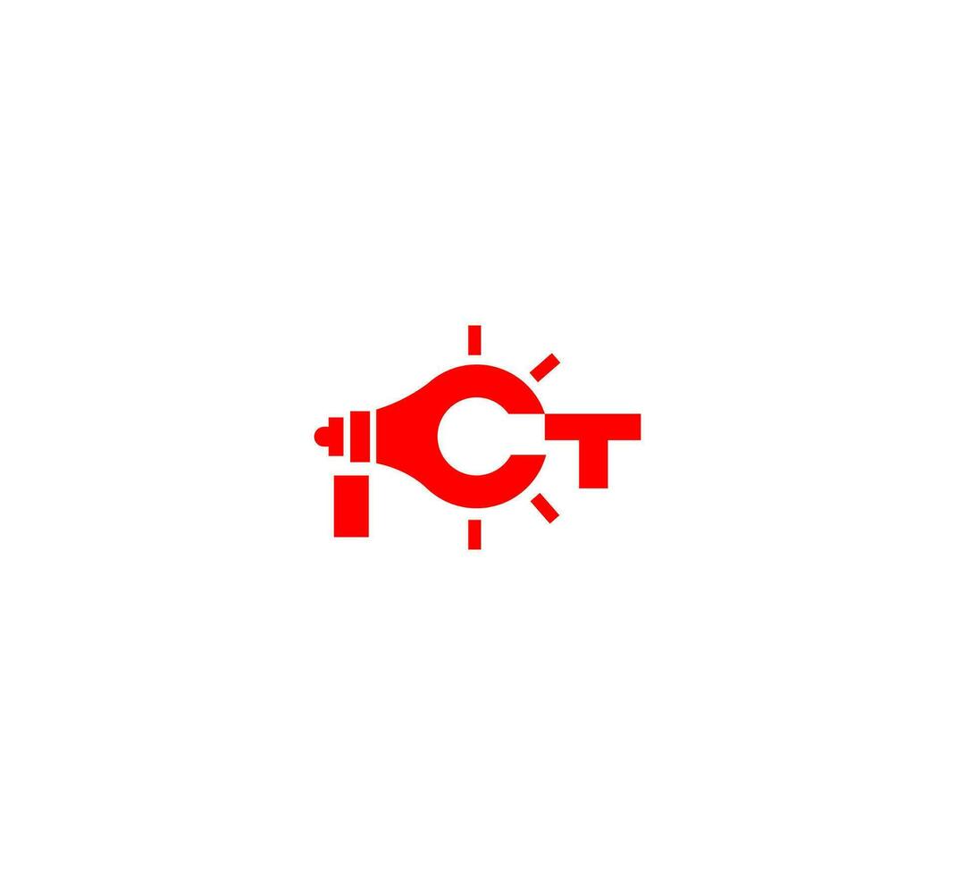 ict-Logo-Design vektor