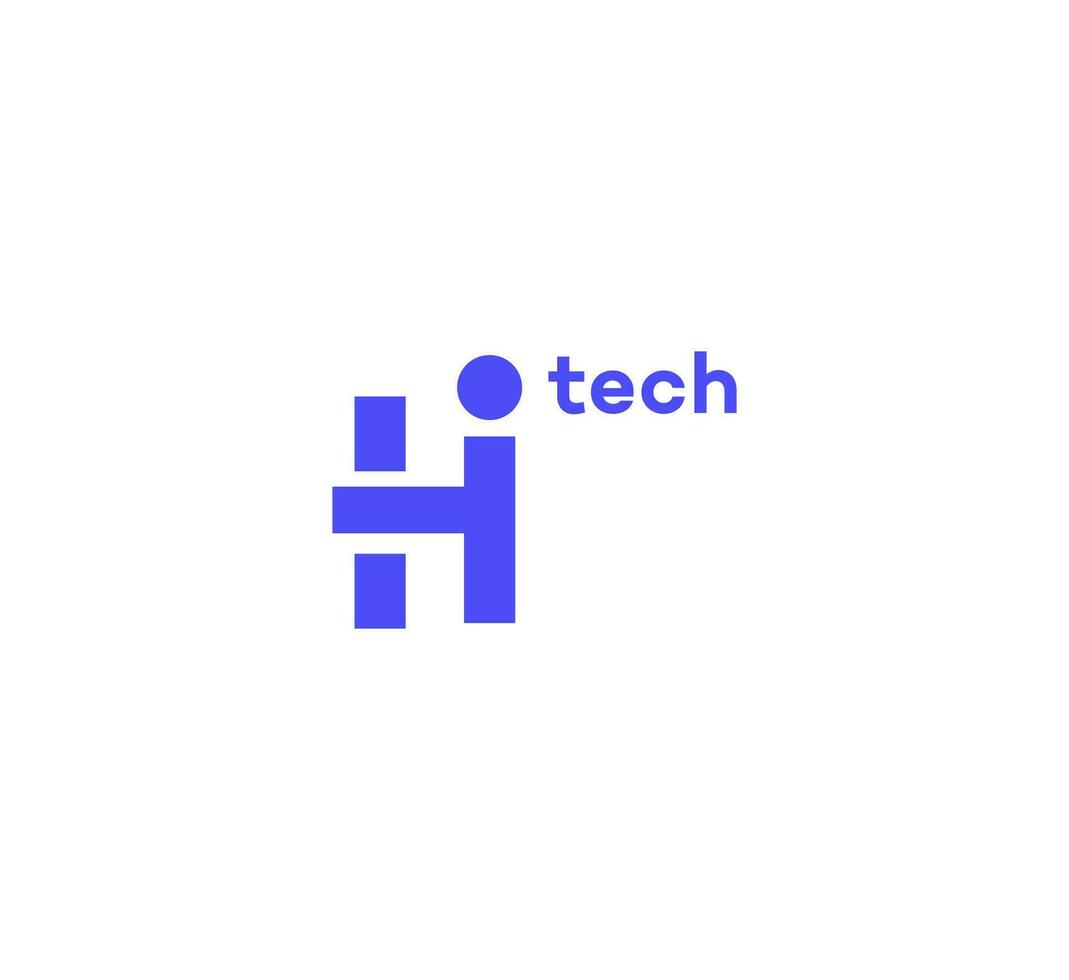 hi tech logotypdesign vektor