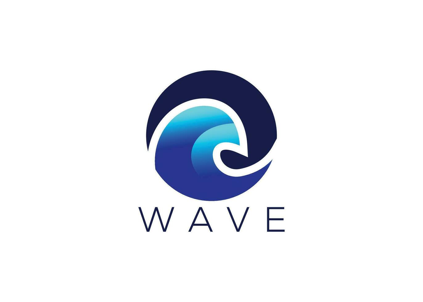 minimalistisch Ozean Welle Logo Design Vektor Vorlage