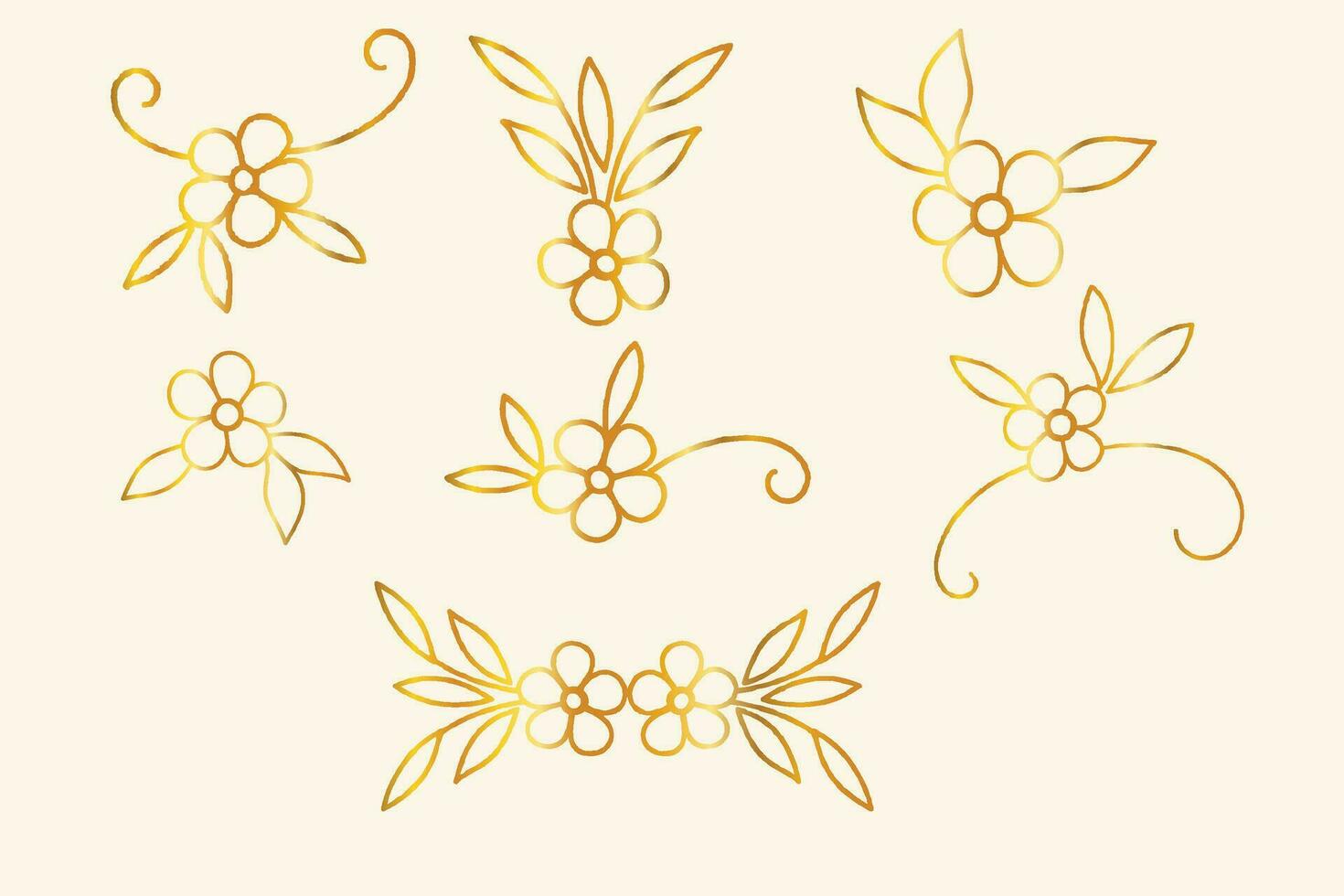 Vektor Schönheit Frühling golden Blumen- Kranz Blume Kreis Rahmen Prämie