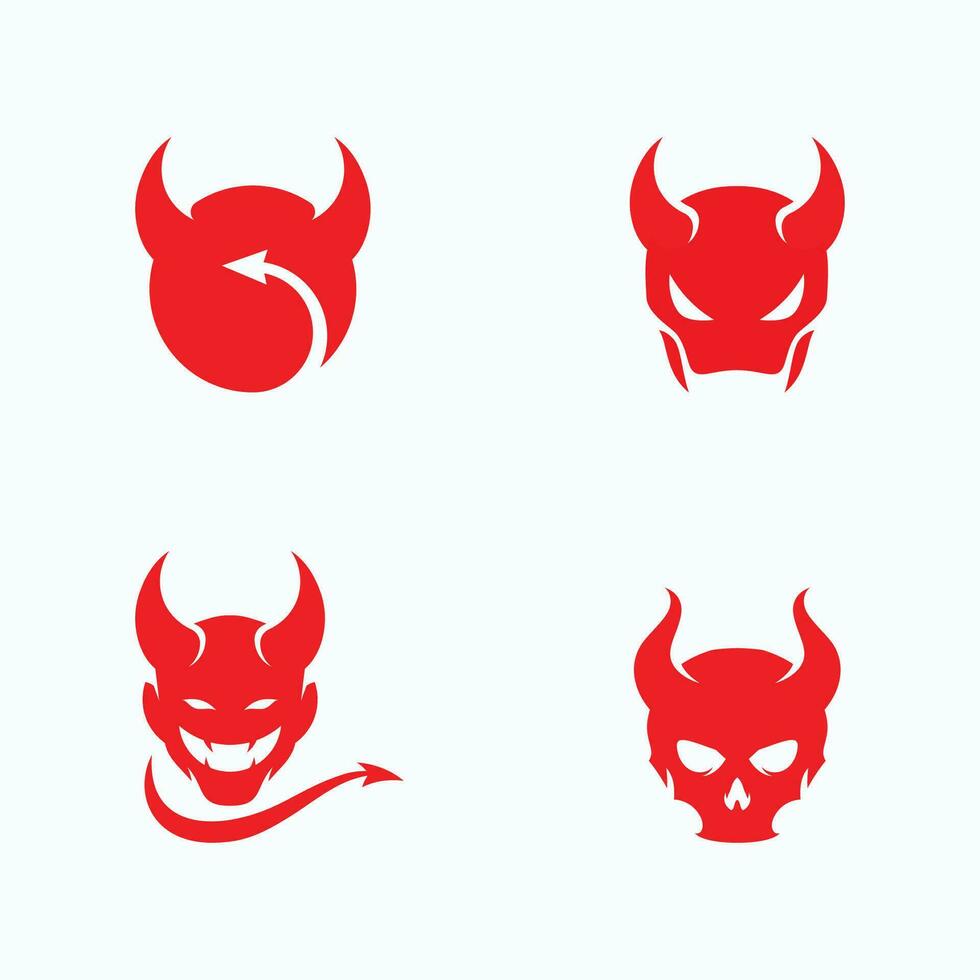 Teufel Logo Symbol Vektor Vorlage