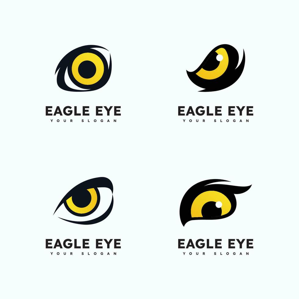 Örn rovdjur öga falk fågel logotyp företag vektor