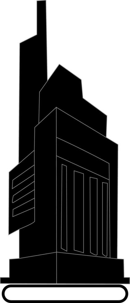 Illustration abbilden ein modern Wolkenkratzer Gebäude, präsentieren es ist architektonisch Design und Vertikale Gegenwart im ein Metropolitan- Landschaft vektor