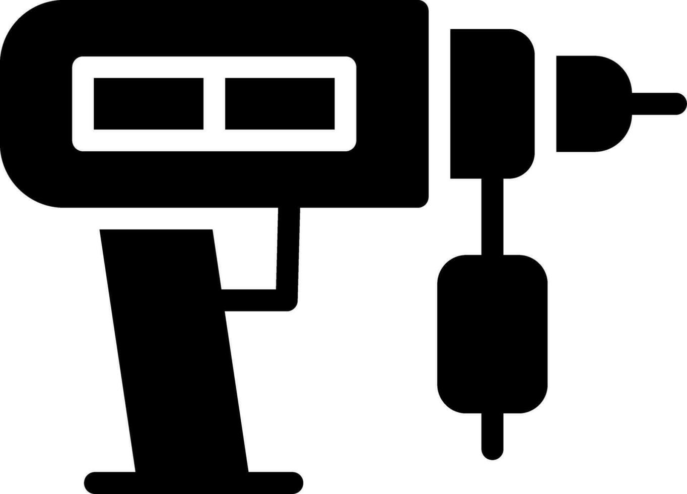 Bohrmaschine kreatives Icon-Design vektor