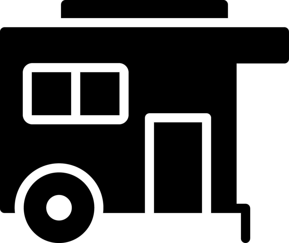 Wohnwagen kreatives Icon-Design vektor