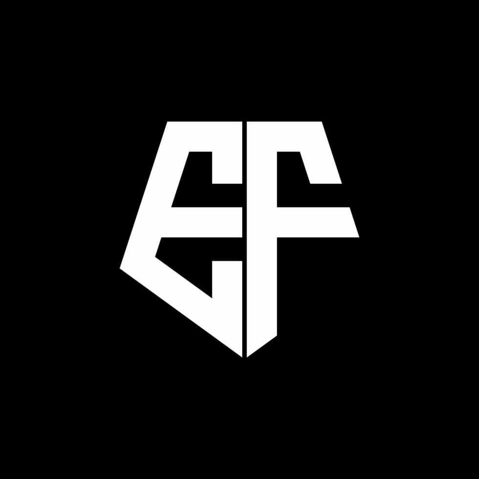 ef-Logo-Monogramm mit Pentagon-Form-Design-Vorlage vektor