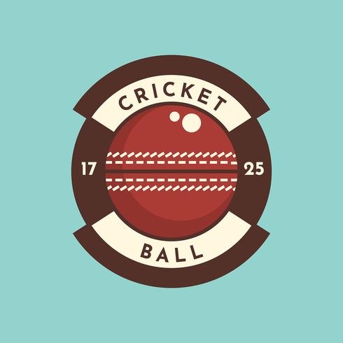 Cricket Ball Abzeichen vektor