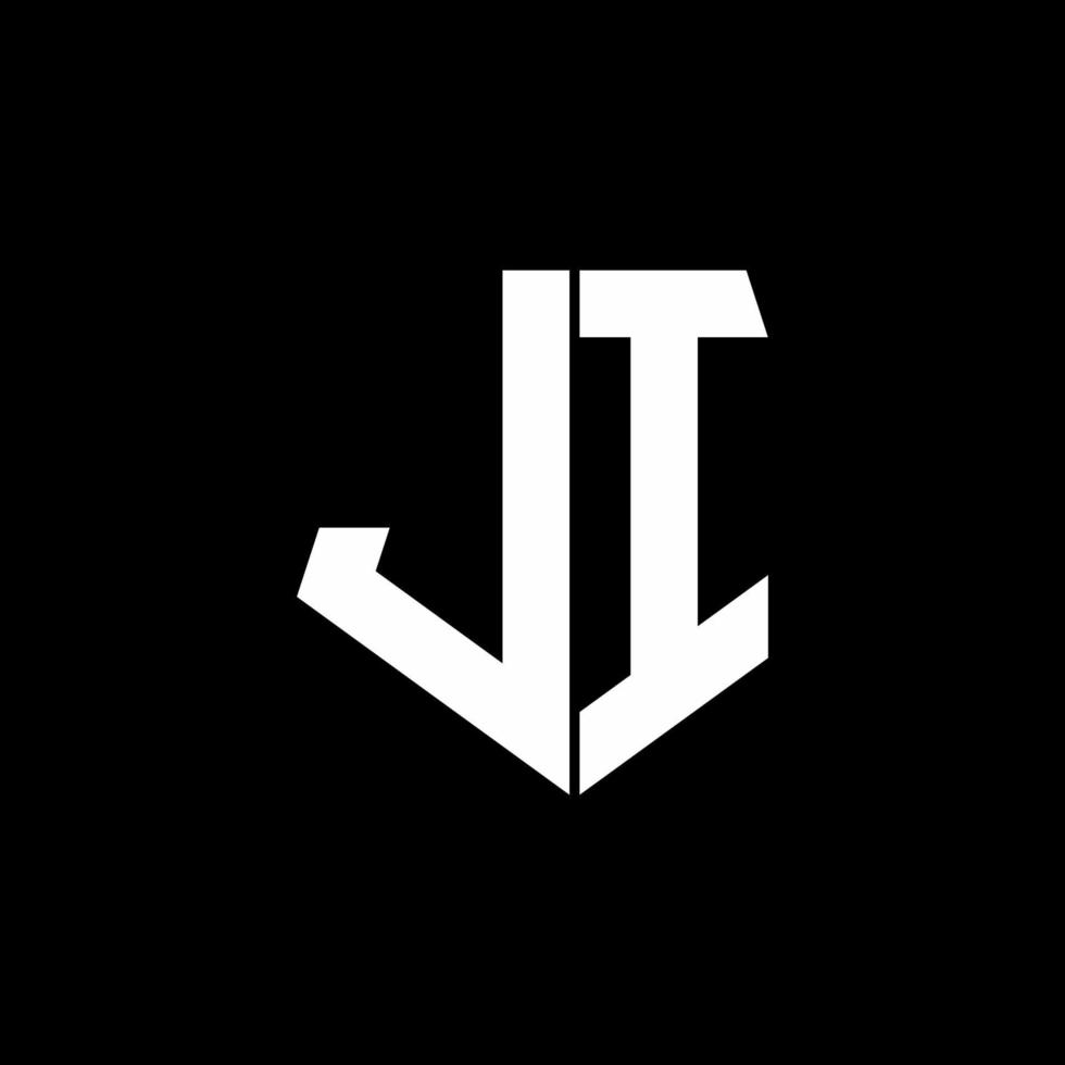 li-Logo-Monogramm mit Pentagon-Form-Design-Vorlage vektor