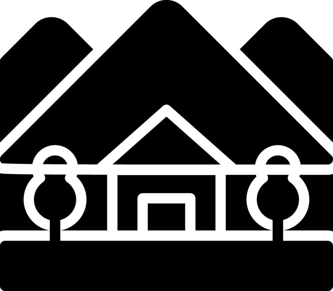 Kabine Landschaft kreativ Symbol Design vektor