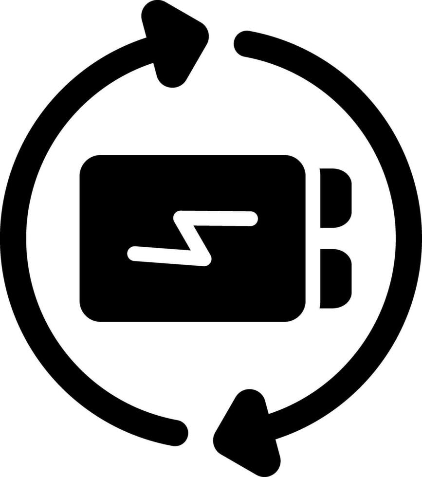 Batterie Recycling kreativ Symbol Design vektor