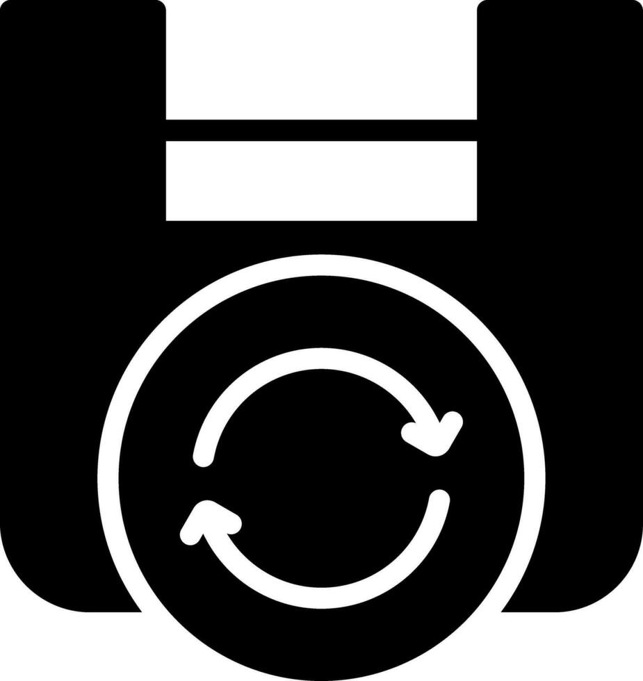 Tasche Recycling kreativ Symbol Design vektor