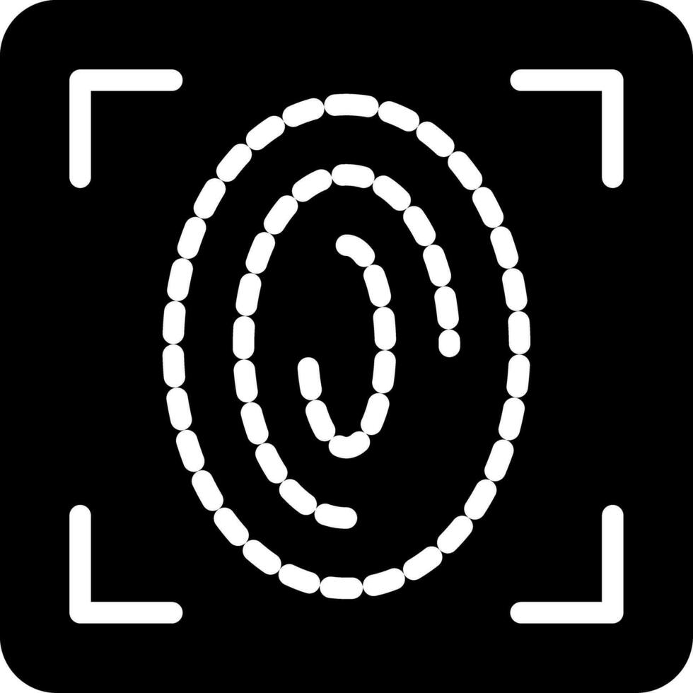 Fingerabdruck Scan kreativ Symbol Design vektor