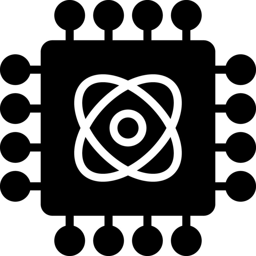 Quantum Technologie kreativ Symbol Design vektor