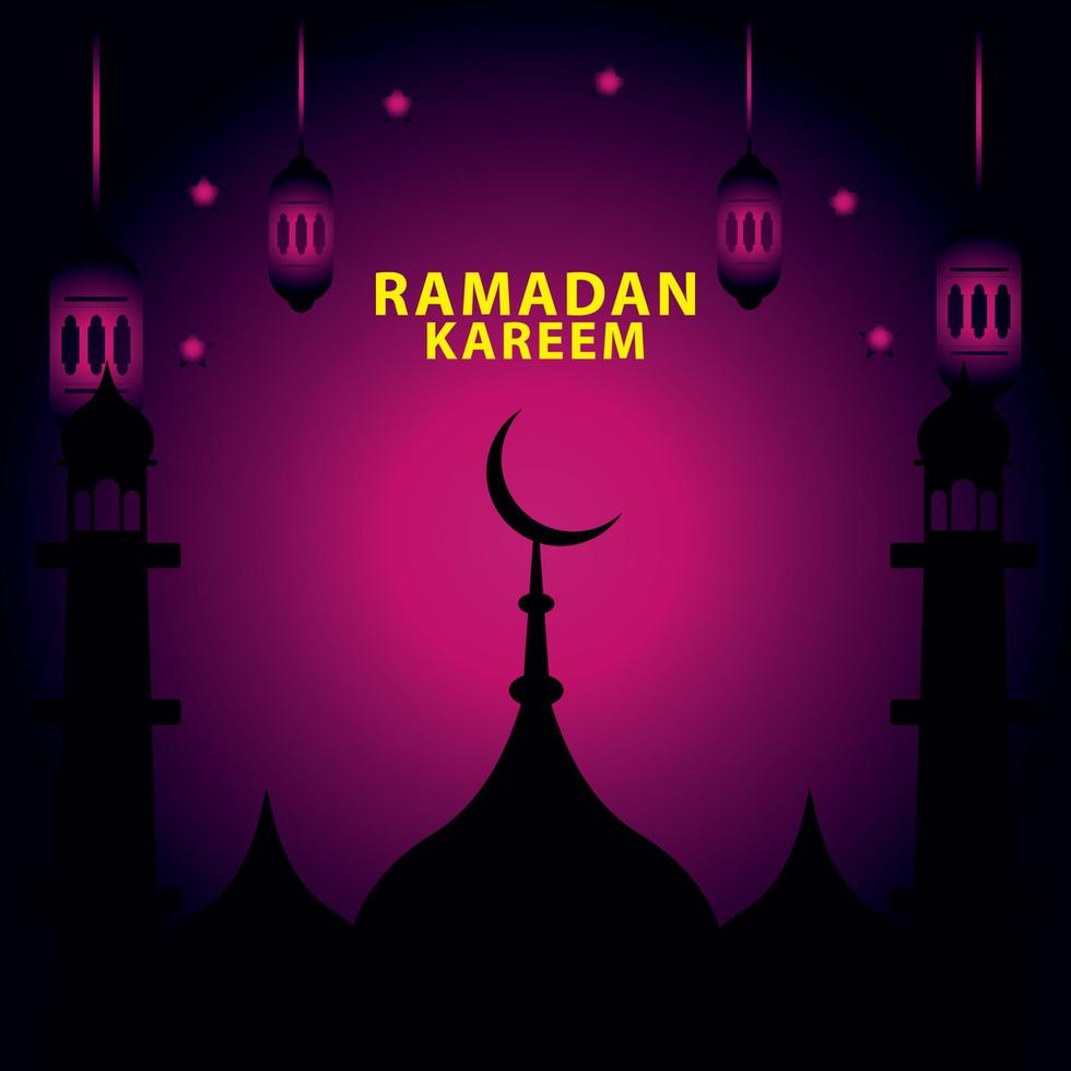 muslimska ramadan kareem festival hälsning design gratis vektor
