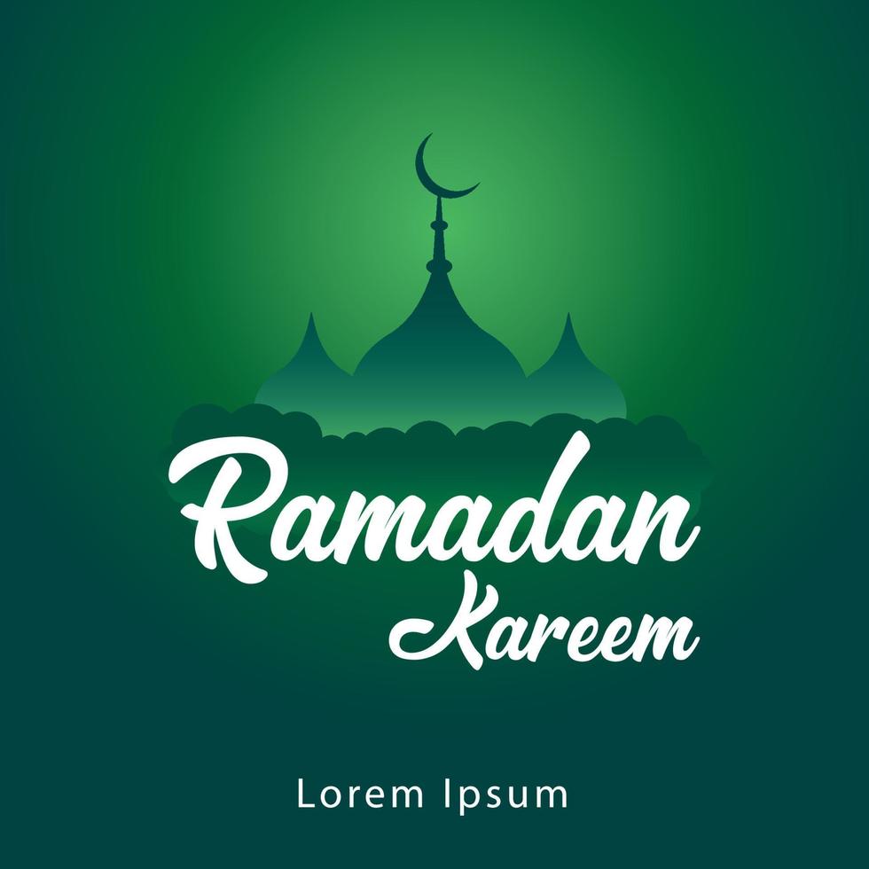 muslimisches ramadan kareem festival grußdesign freier vektor