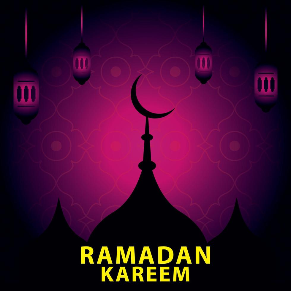 muslimisches ramadan kareem festival grußdesign freier vektor