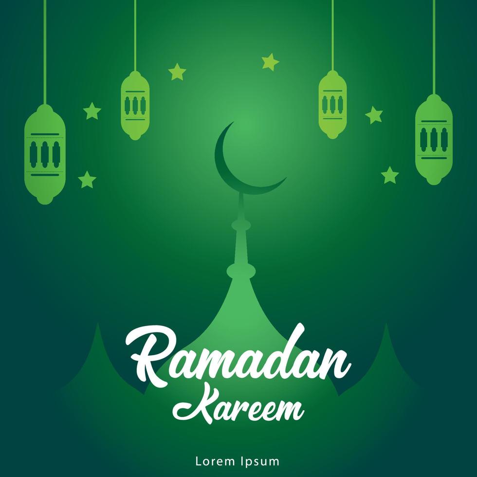 muslimisches ramadan kareem festival grußdesign freier vektor