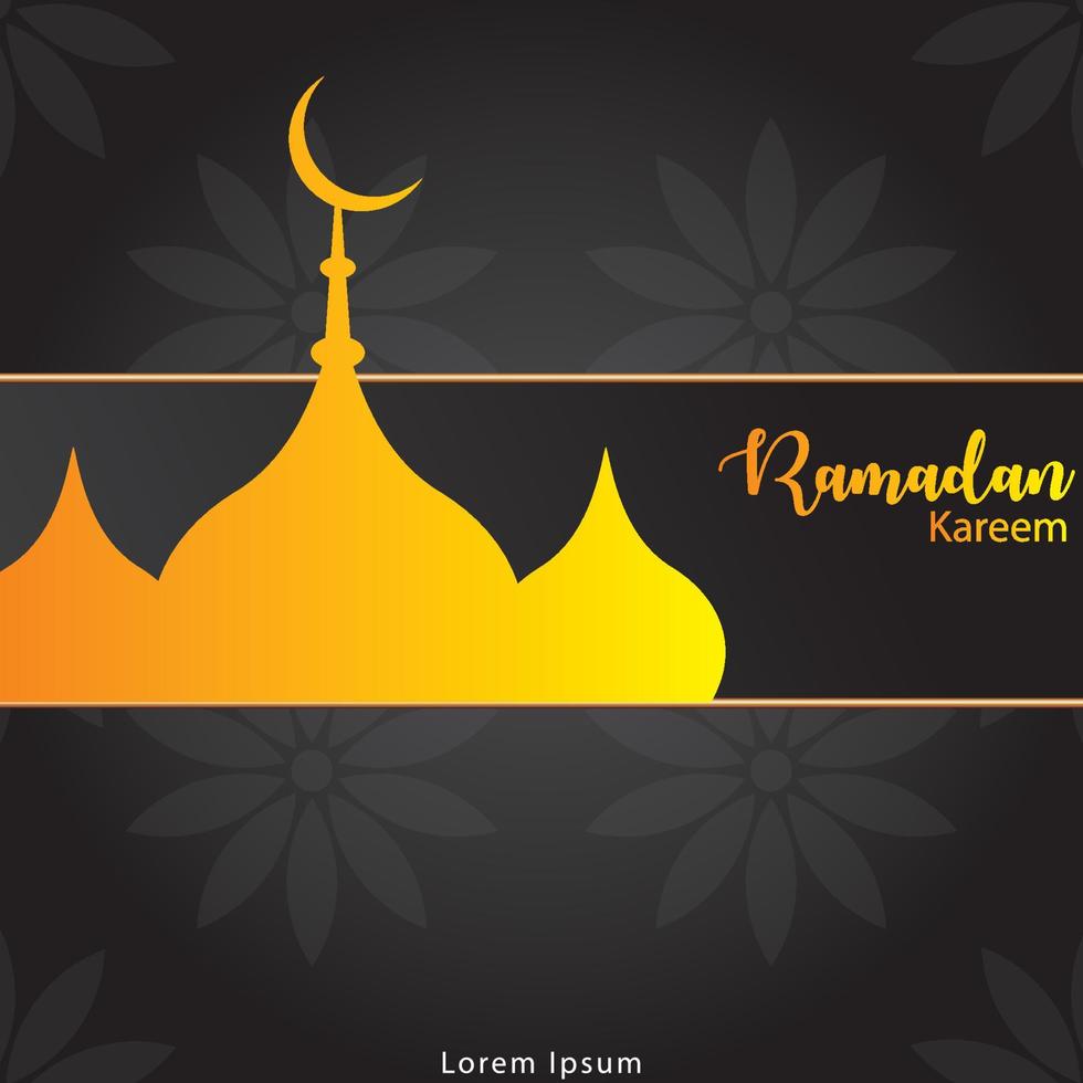 muslimisches ramadan kareem festival grußdesign freier vektor