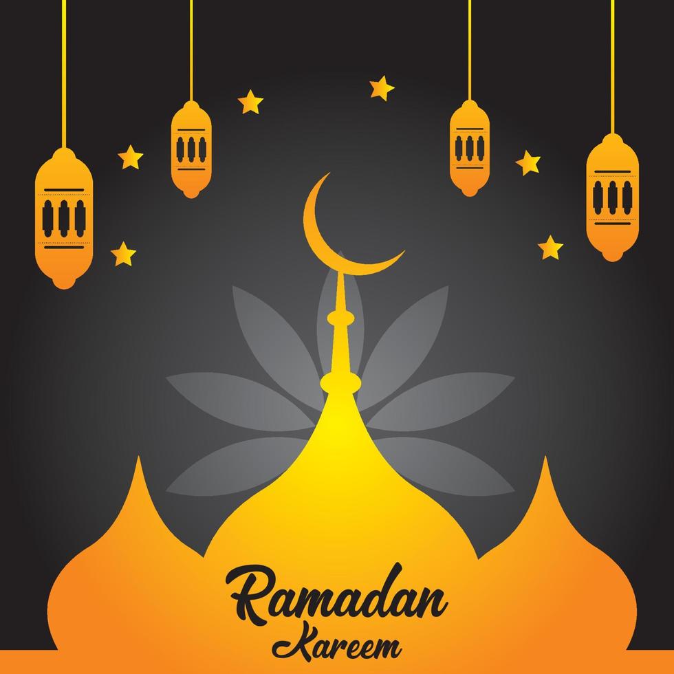 muslimisches ramadan kareem festival grußdesign freier vektor