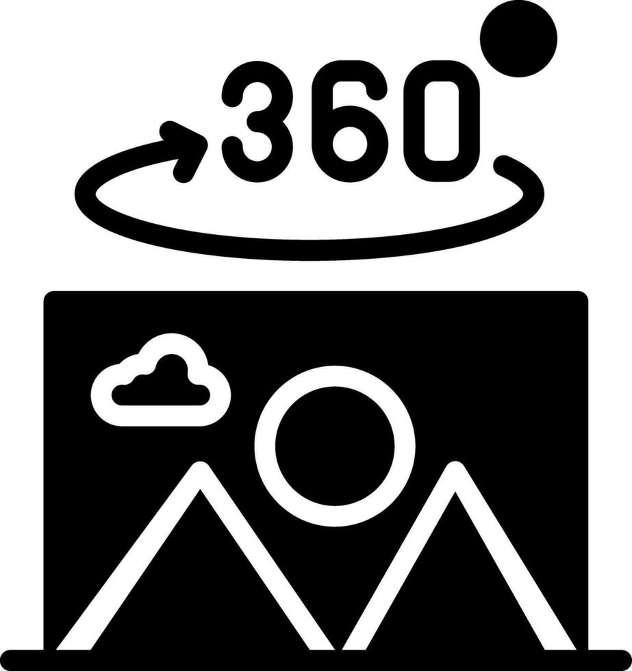 360 Grad Foto kreativ Symbol Design vektor