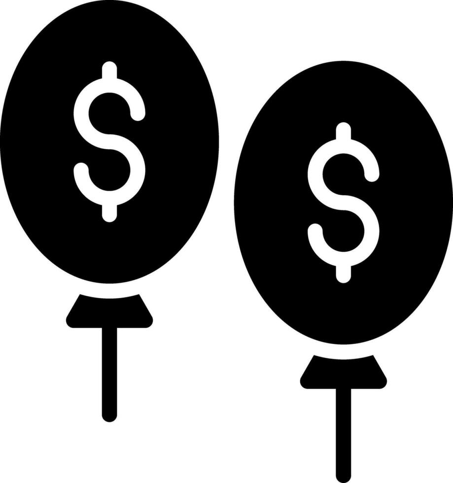 Ballon Zahlung kreativ Symbol Design vektor