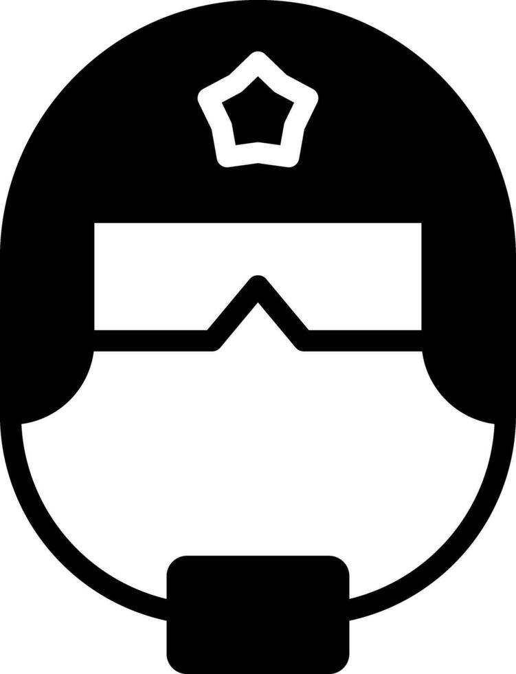 Polizei Helm kreativ Symbol Design vektor