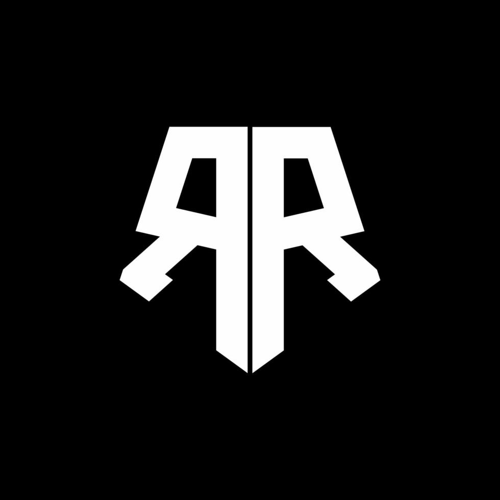 rr-Logo-Monogramm mit Pentagon-Form-Design-Vorlage vektor