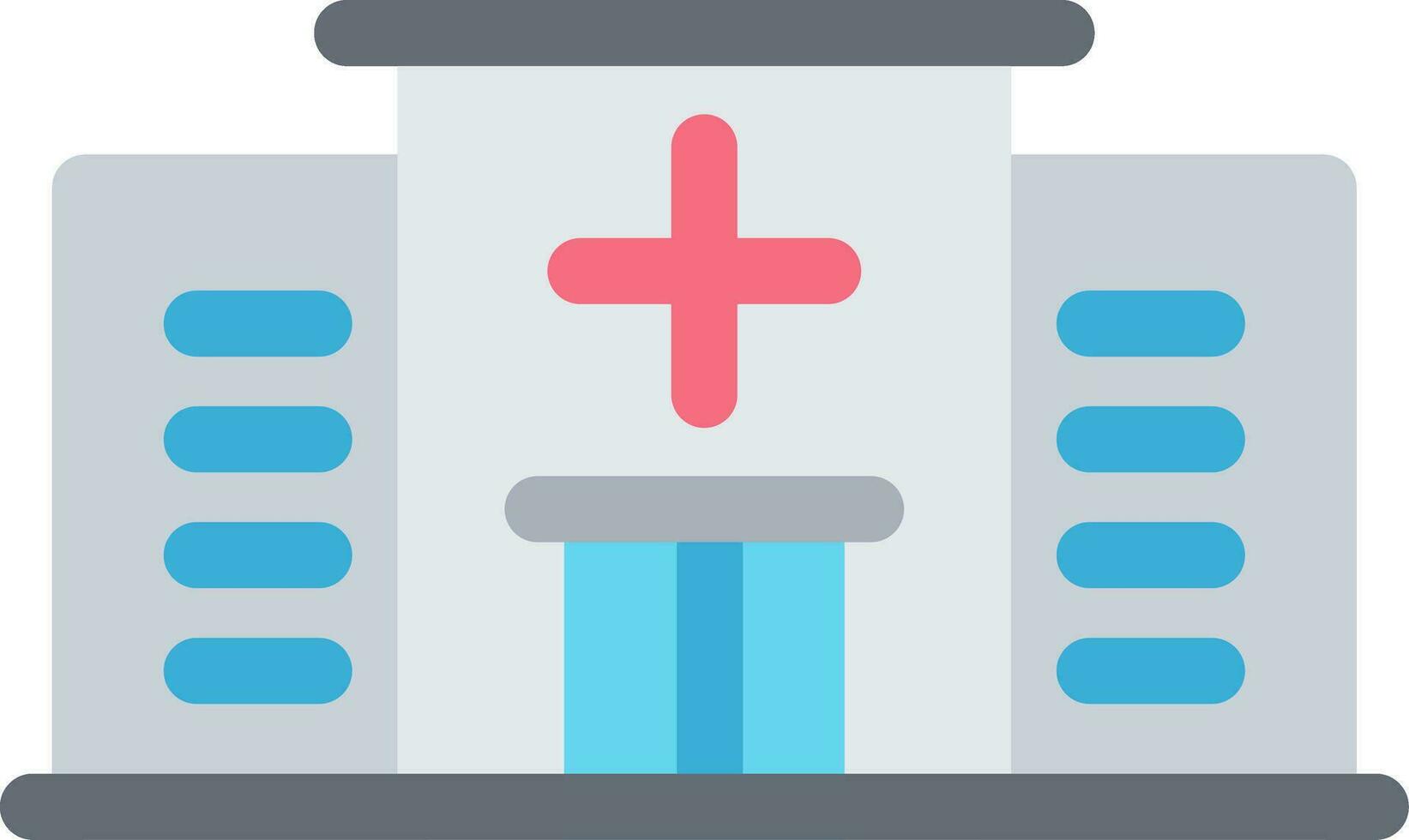 sjukhus kreativ ikon design vektor