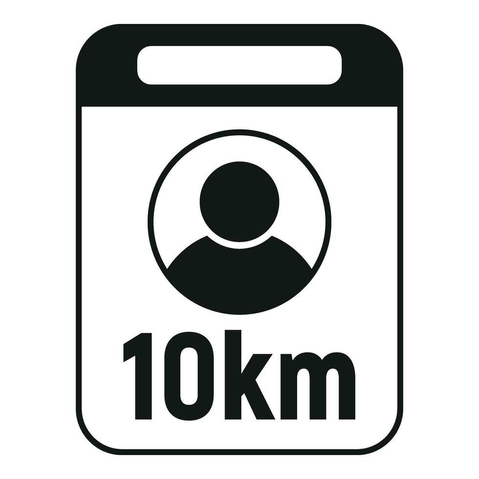 Läufer 10 km App Symbol einfach Vektor. Sport Fitness vektor