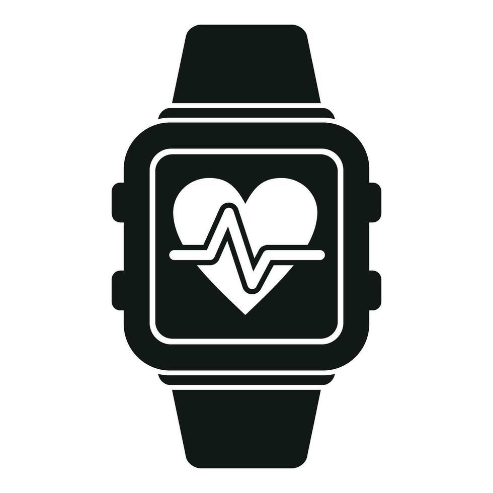 Smartwatch Herz Bewertung Symbol einfach Vektor. Digital Sport vektor