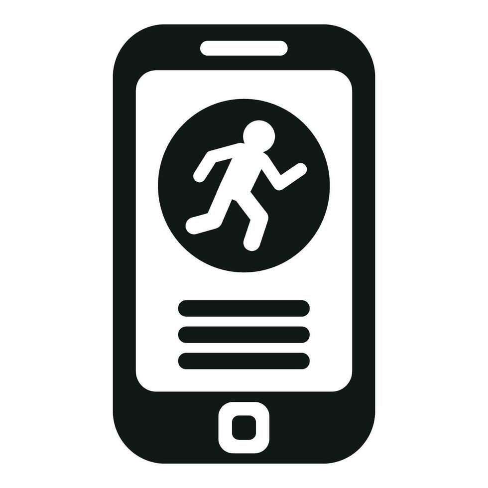 Läufer schnell Ergebnis Symbol einfach Vektor. Digital Sport App vektor